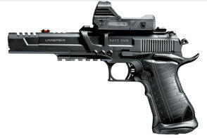 Pistola Umarex Race Gun a Co2 com cano de 6 polegadas, compensado para competio
