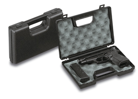 ( Medidas Internas - 24x 16x 5 ) Maleta Negrini modelo 2014x, em polimeros, para guardar armas de mão